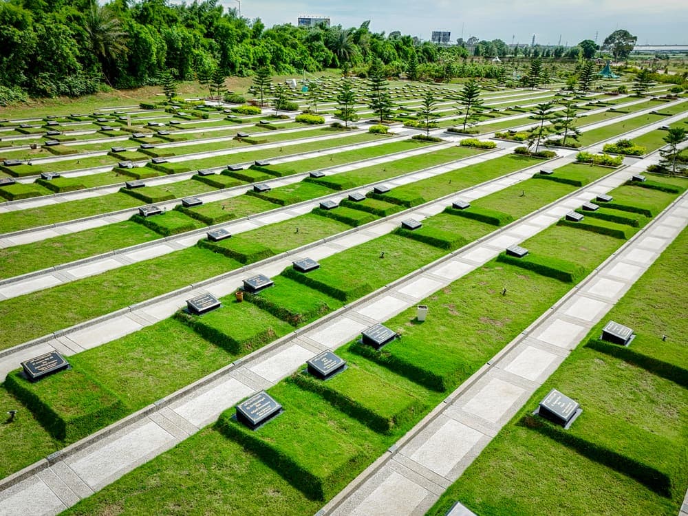 Foto udara kavling tipe Single di Makam Al Azhar Memorial Garden